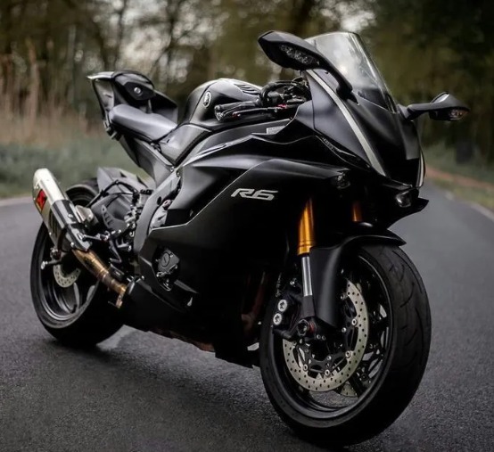 Reference photograph of a black sportbike